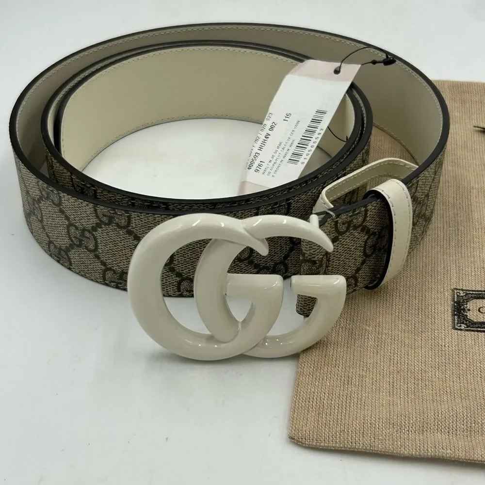 Men's Gucci GG supreme Marmont leather belt size 115 centimeters/46 inches